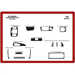 Dashboard insert MITSUBISHI Colt / Lancer 14 stuks