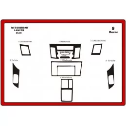 Dashboard insert MITSUBISHI Lancer 9 stuks