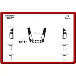 Dashboard insert MITSUBISHI L 200 4x4 11 stuks