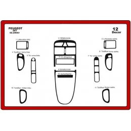 Inserto cruscotto PEUGEOT 307 12 pezzi