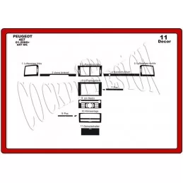 Inserto cruscotto PEUGEOT 407 11 pezzi