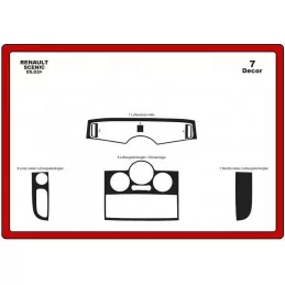 RENAULT Megane Scenic II dashboard insert 7 pieces