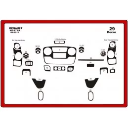 RENAULT Master 2010 dashboard inzetstuk - 29 stuks