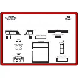 Dashboard insert TOYOTA Landcruiser 1996-1998 20 stuks