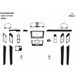 Inserto salpicadero VOLKSWAGEN Golf VI Plus 19 piezas