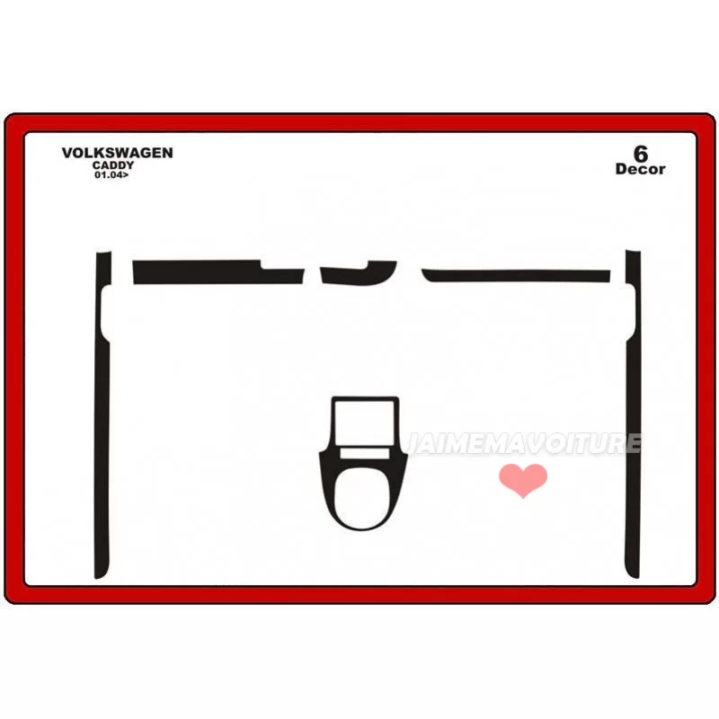 Insert tableau de bord VOLKSWAGEN Caddy 21 pièces Insert tableau de bord VOLKSWAGEN Caddy 21 pièces