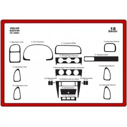 Dashboard insert VOLVO S 40 / V 40 1996-2000 18 stuks