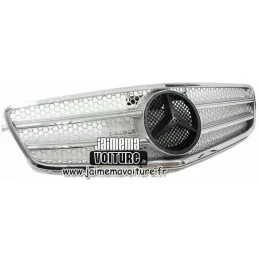 Calandre Mercedes classe c W204 look AMG C63 - Argent