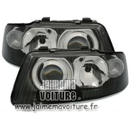 Audi A3 front headlights 2000-2003 black