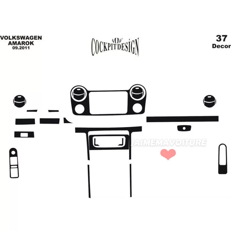 Inserto de salpicadero VOLKSWAGEN Amarok 35 piezas