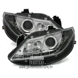 Phares avants leds "Devil eyes" Seat Ibiza 6J Noir