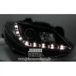 Headlights front leds Devil eyes Seat Ibiza 6J black