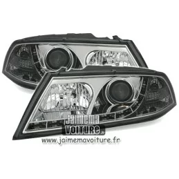 Front headlights "Devil eyes" Skoda Octivia ap 2004 black