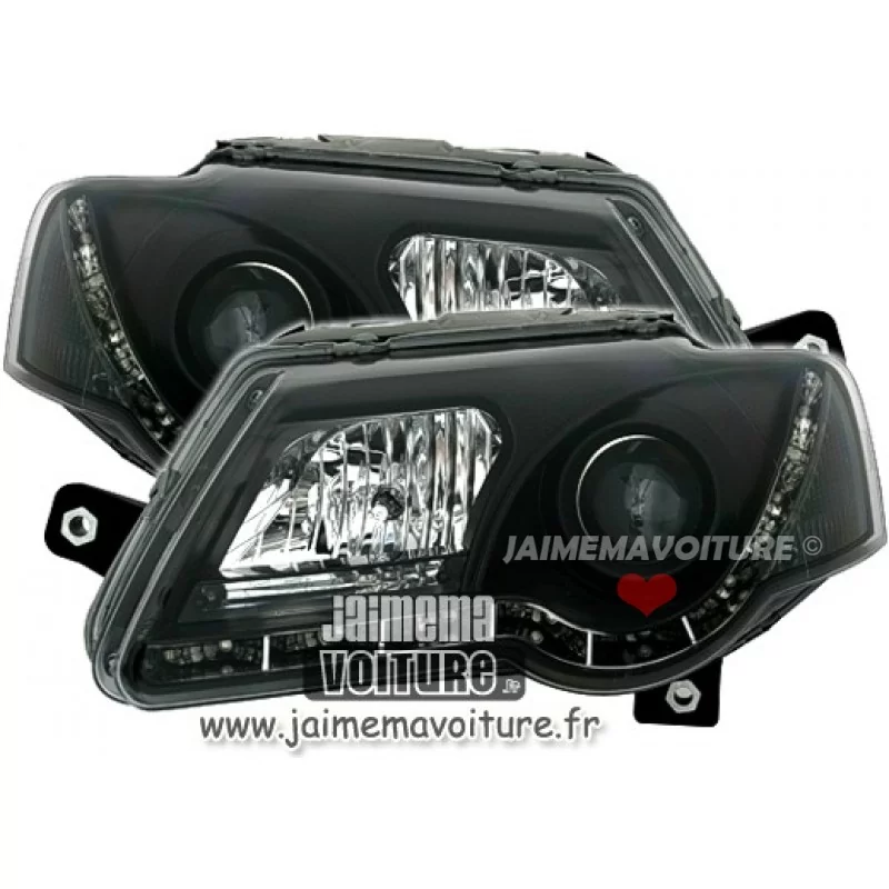 "Devil eyes" front headlights VW Passat 3 c black