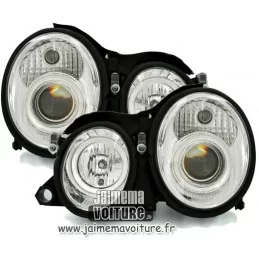 Front lights Angel eyes Mercedes W208 Clk Chrome