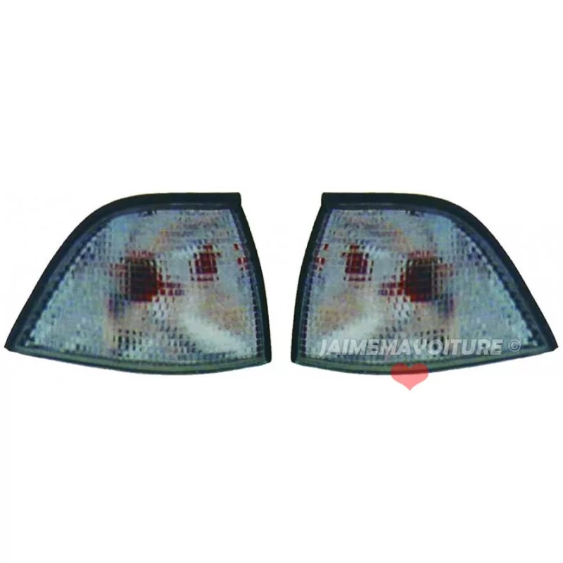 Pair of flashing BMW series 3 E36 sedan Touring Compact gray