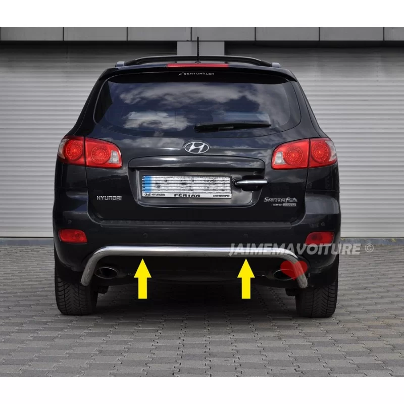 Hyundai Santa Fe hinten bar Aluminium Schutz