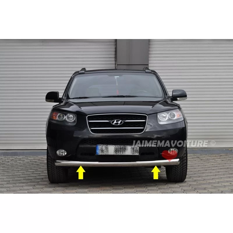 Barre alu de protection avant Hyundai Santa Fe Barre alu de protection avant Hyundai Santa Fe