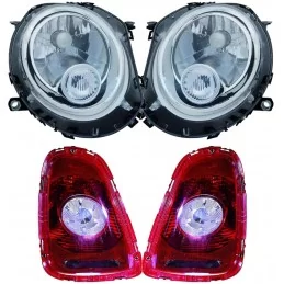 White flashing lights Mini Cooper