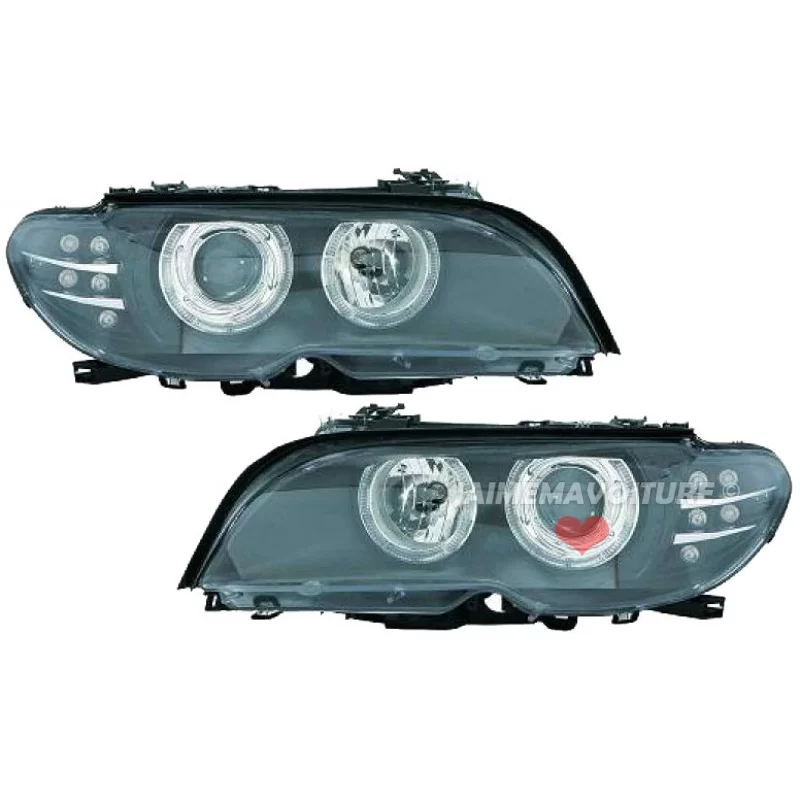 Engel Augen vor BMW E46 3 Tasse Cabrio - schwarz XENON Engel Augen vor BMW E46 3 Tasse Cabrio - schwarz XENON