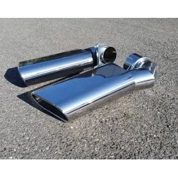 Dubbele uitlaatpijpen VW Touareg aluminium uitlaatsysteem chroom