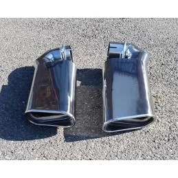 Double outputs chrome VW Touareg exhaust alu