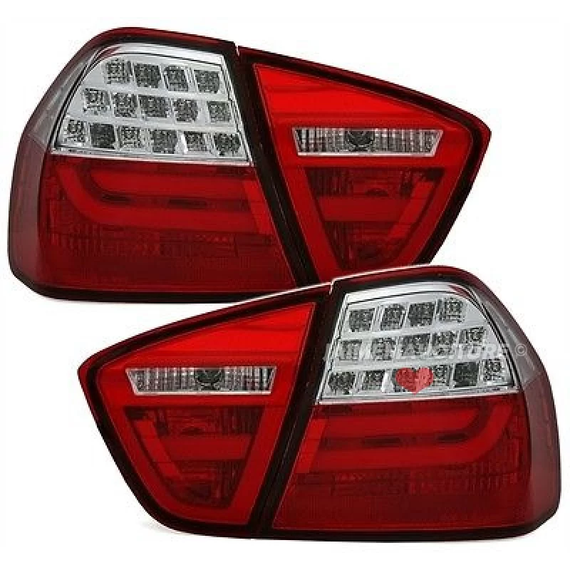 BMW series 3 E90 - red clear taillights