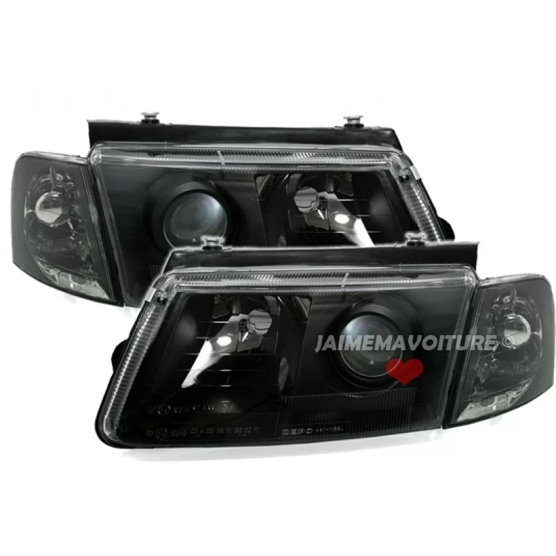 Black front headlights VW Passat