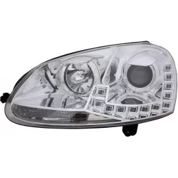 Faros delanteros led para VW Golf 5 - R-LOOK cromo