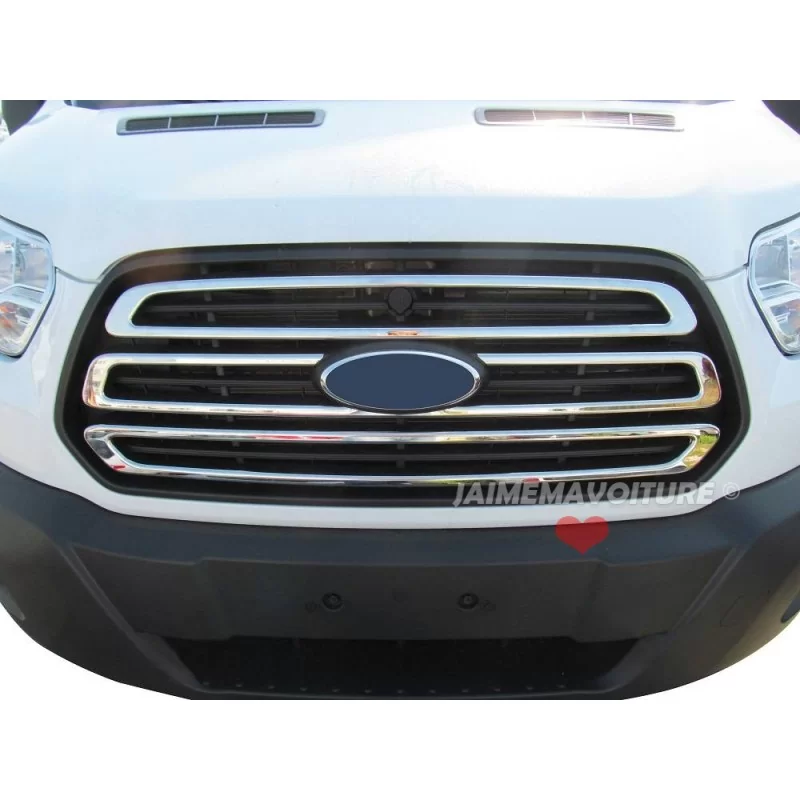 Added chrome alu for Ford Transit grille