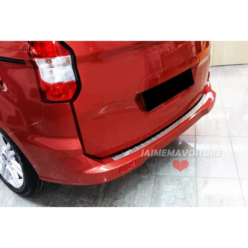 Ford Tourneo Courier achterbumper chroom aluminium laaddrempel