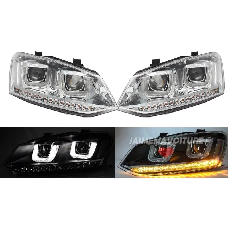 Linternas delanteras U - LED VW Polo 2009 - 2014