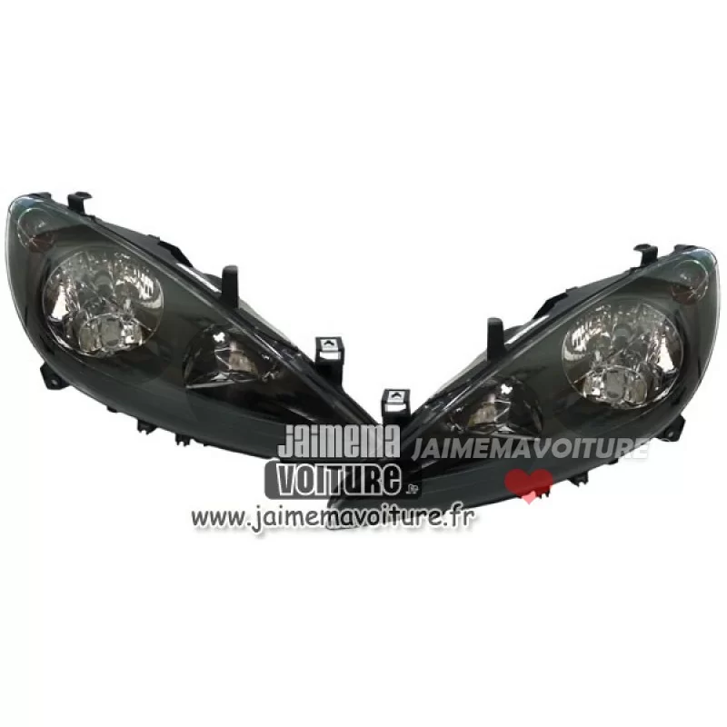 Front headlights Peugeot 307 black buy price cheap Front headlights Peugeot 307 black buy price cheap