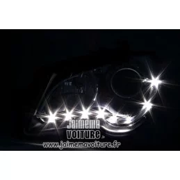 Frontal LED Faros VW Touran cirugía estética negro