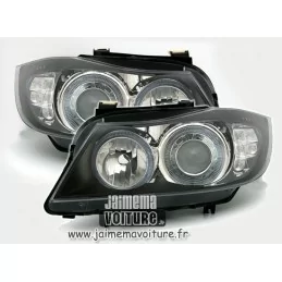 Front headlights angel eyes headlight led BMW E90 E91