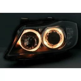 Front headlights angel eyes headlight led BMW E90 E91