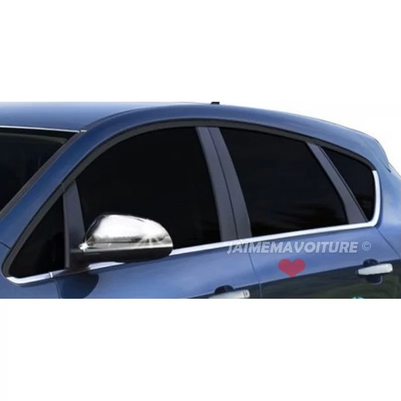 Contorno de ventana cromado aluminio 8 piezas acero inoxidable OPEL ASTRA J 5 puertas