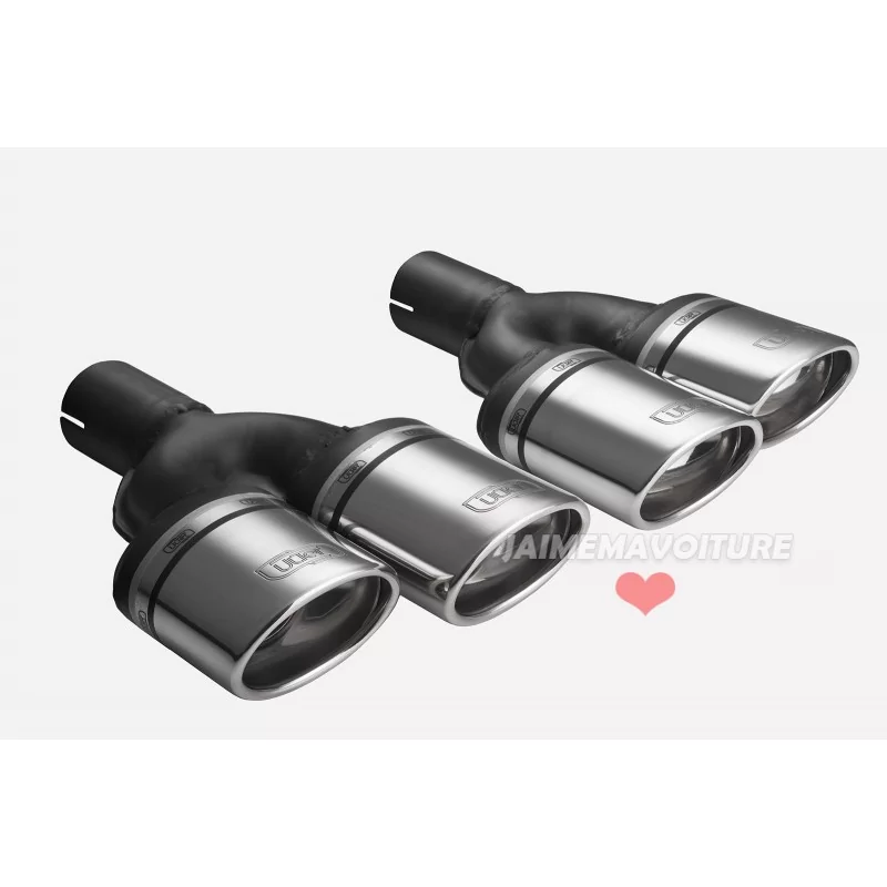 Tip dual exhaust left and right oval chrome