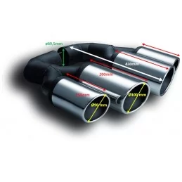 Exhaust tip double VW Touareg 2