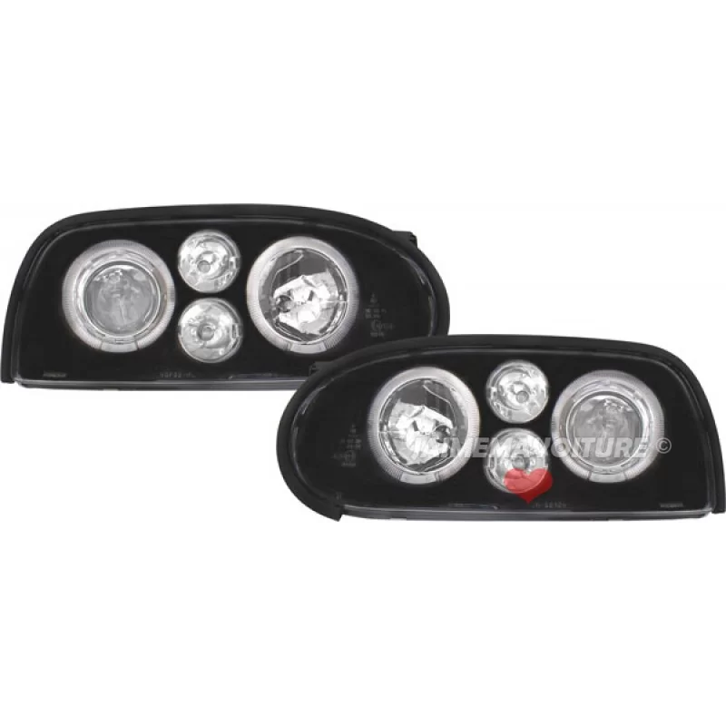 Black front headlights Golf 3 Black front headlights Golf 3