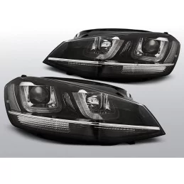 Faros delanteros led línea U VW Golf 7 cromo