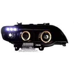 BMW X 5 Faros Angel eyes frentes Sonar negro