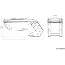 Accoudoir central Fiat 500 2016