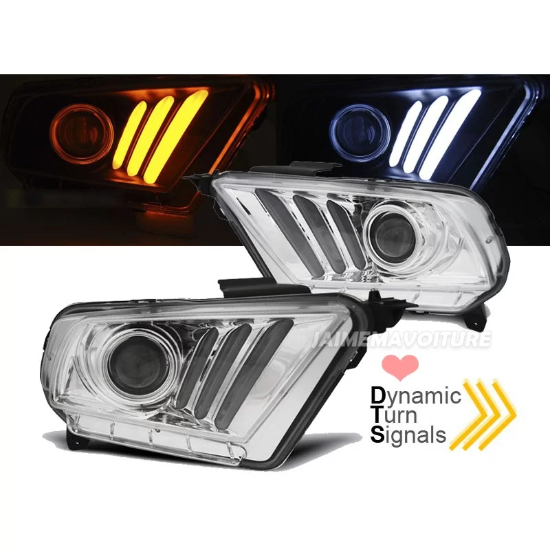 Ford Mustang V 2010-2013 LED-strålkastare fram Ford Mustang V 2010-2013 LED-strålkastare fram