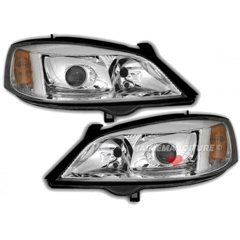 Fronten Scheinwerfer Opel Astra G XENON Chrom Fronten Scheinwerfer Opel Astra G XENON Chrom