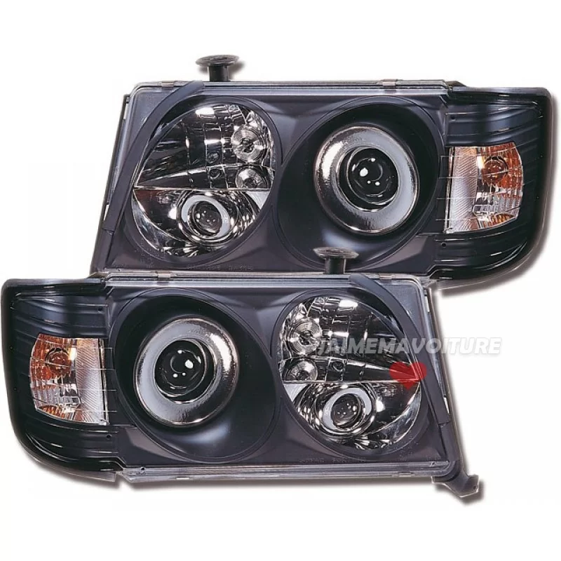 Faros delanteros Mercedes Clase E W124 93-95 negra una pieza