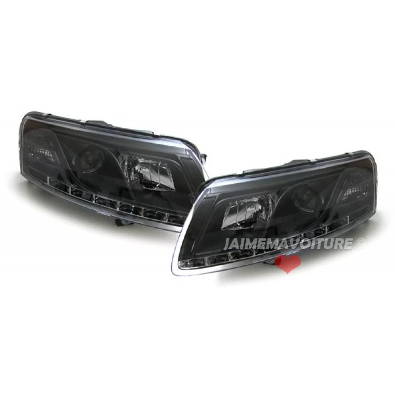 Feux avants leds xenon Audi A6 Devil eyes phares tuning Feux avants leds xenon Audi A6 Devil eyes phares tuning