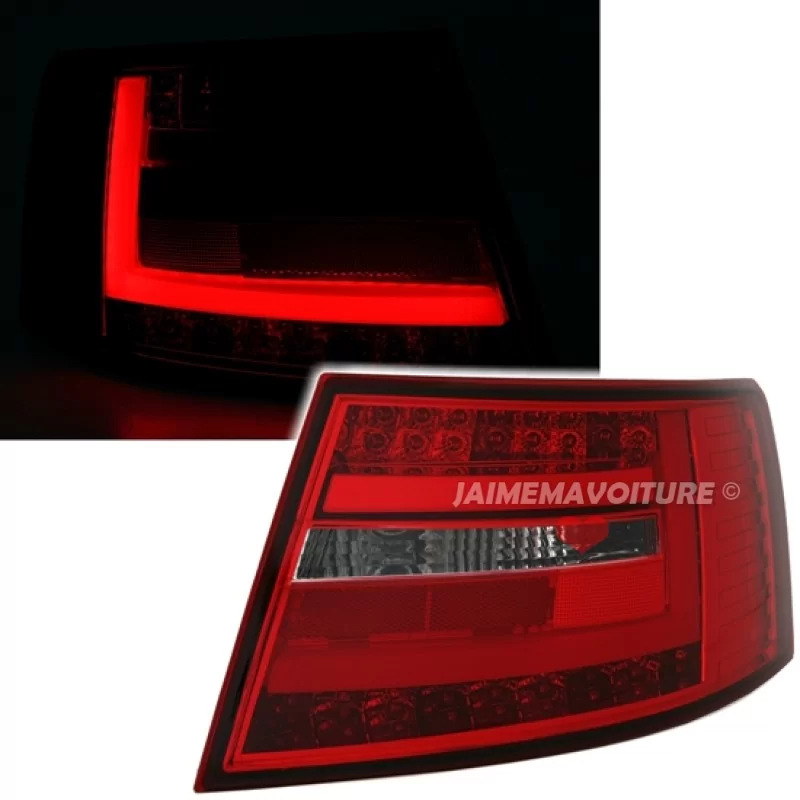 Taillights tube led red white Audi A6 6 pines