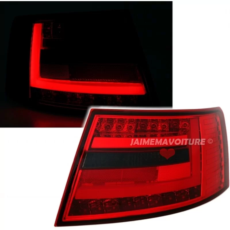 Phares arrières tube led Audi A6 rouge blanc 6 pins