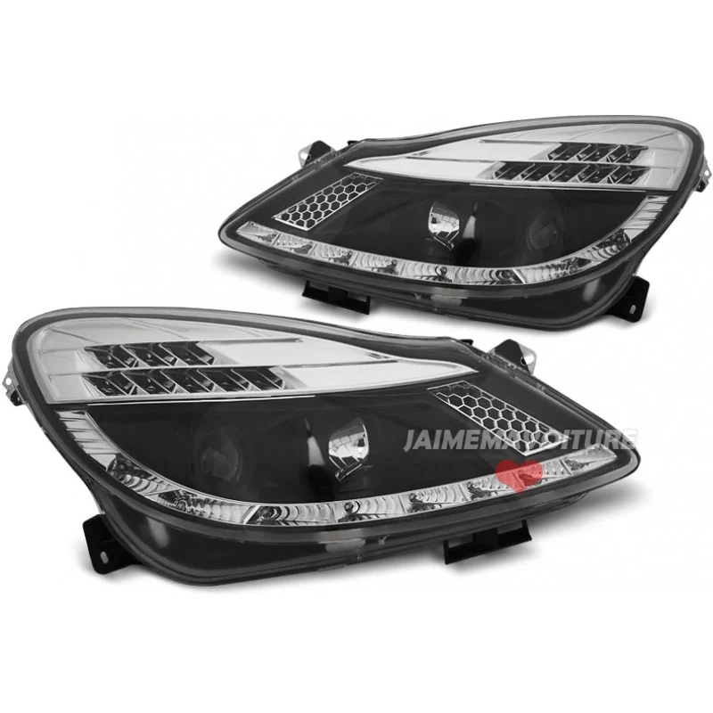 Faros LED para Opel Corsa D - Negro